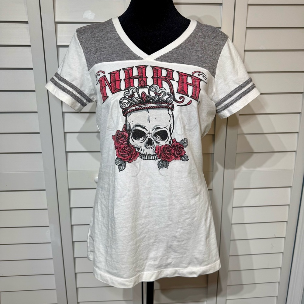 NHRA Racing Skull &‎ Roses Graphic Long Tee | DistRICT | Women’s L